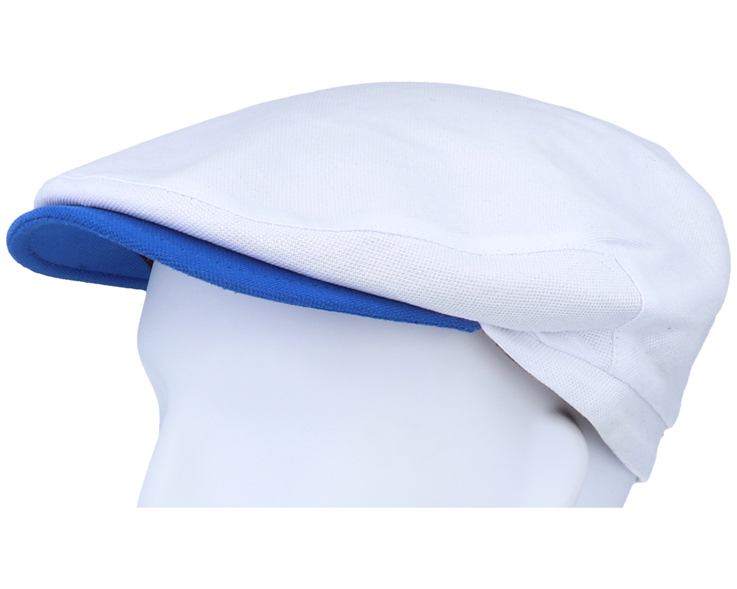 Coast Pique White Flat Cap MJM Hats caps Hatstore.co.uk