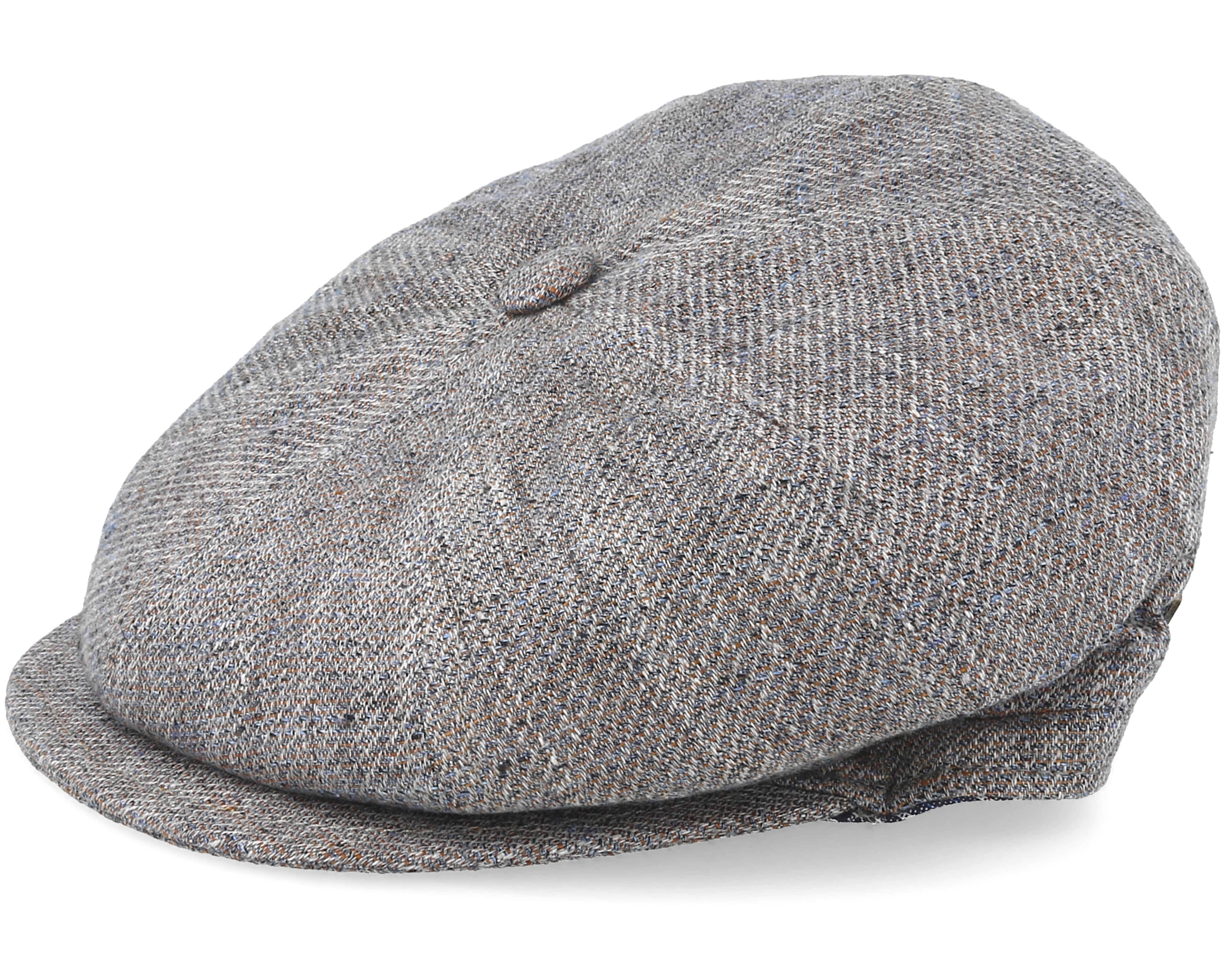 Montreal Linnen Mix Grey Flat Cap MJM Hats caps Hatstore.co.uk
