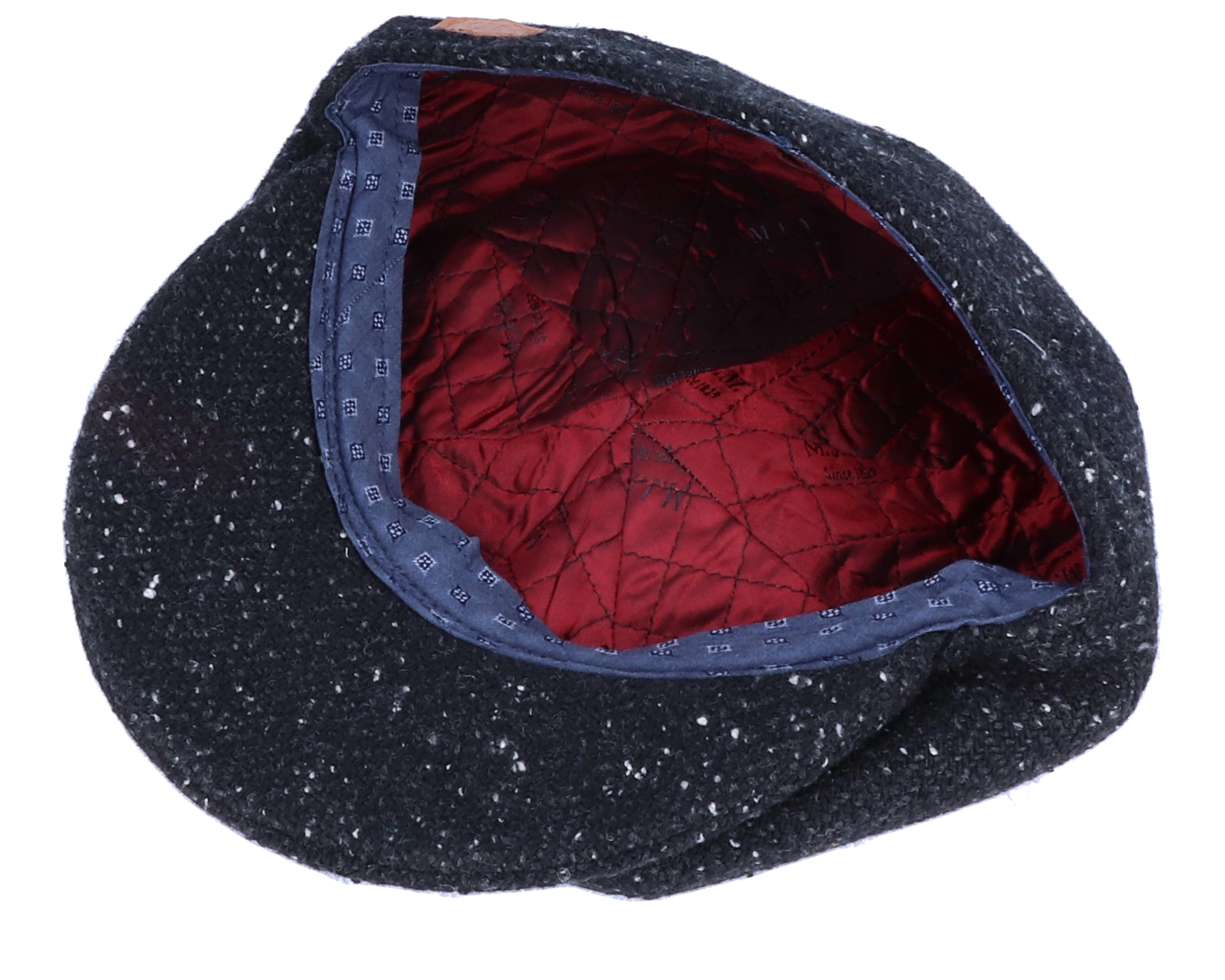 London Wool Black Donegal Flat Cap MJM Hats caps Hatstore.co.uk