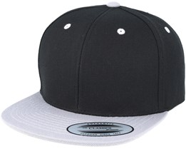 Kids Youth Black/Silver Snapback - Yupoong