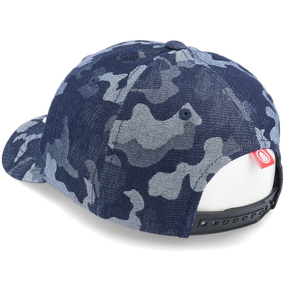 blue camouflage cap