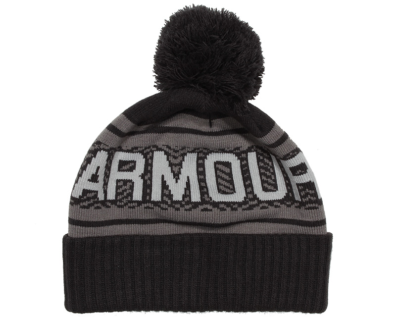 black beanie with pom pom men's