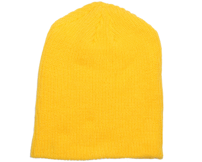 yellow fleece beanie