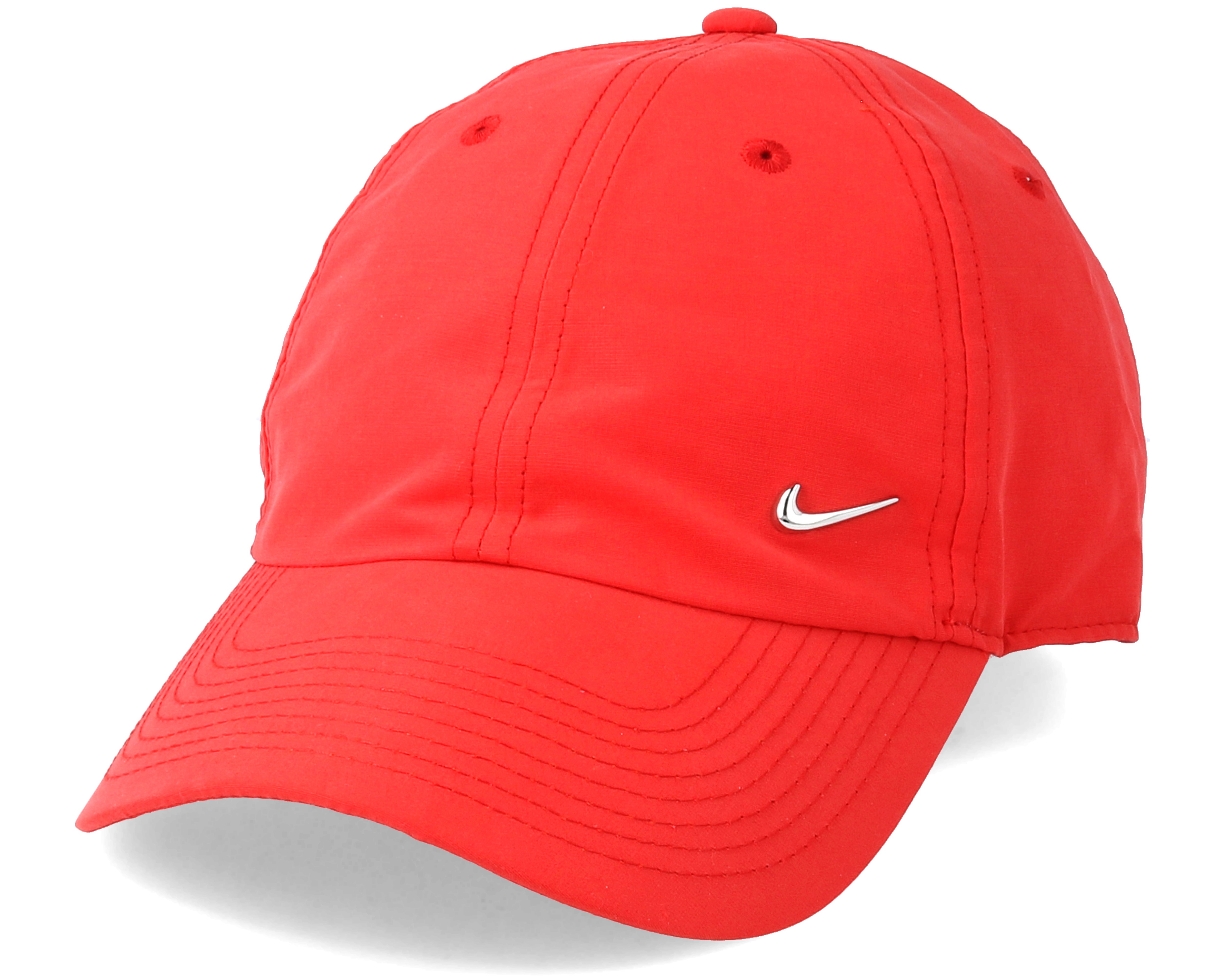 red nike swoosh cap