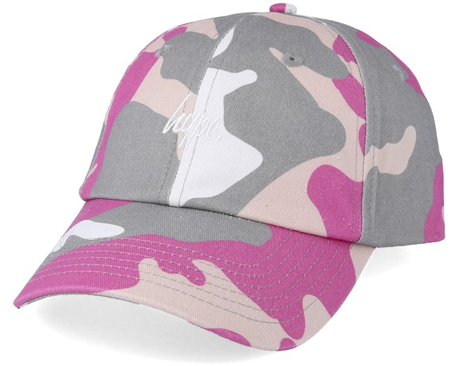 pink and grey hat