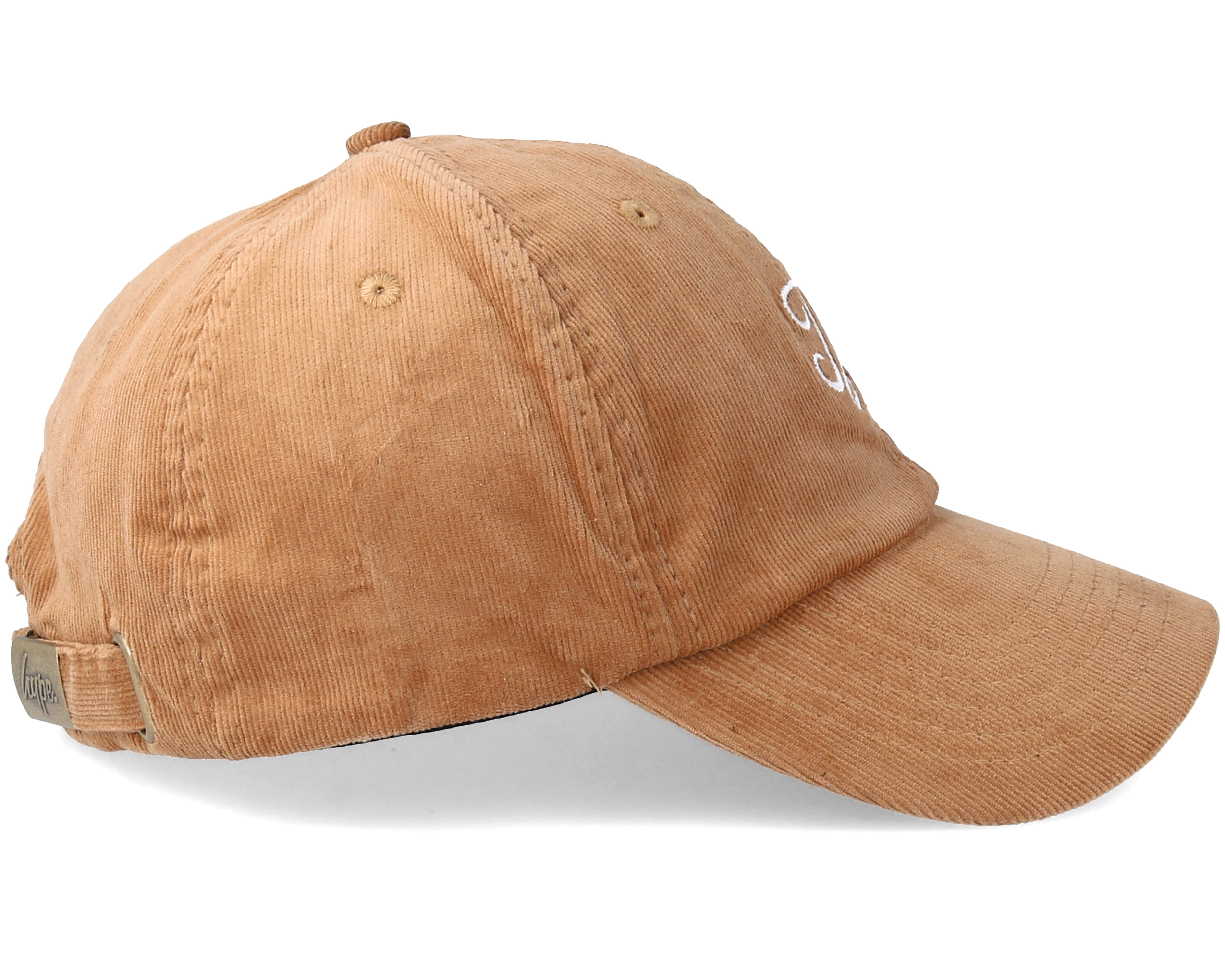 Corduroy Dad Hat Tan/White Adjustable Hype caps Hatstore.co.uk
