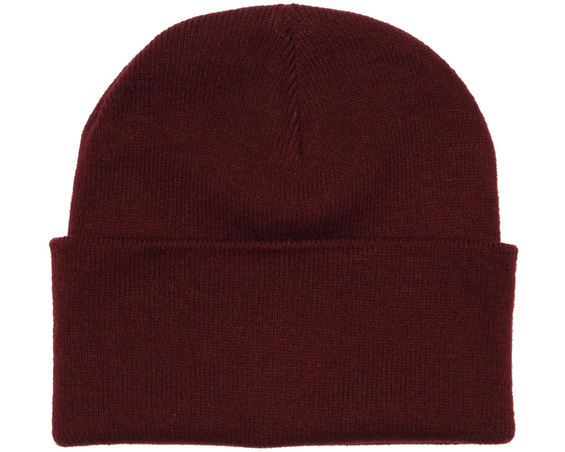 Knitted Beanie Burgundy Beanie Basic beanies Hatstore.co.uk