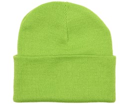 Knitted Beanie Lime Green - Beanie Basic