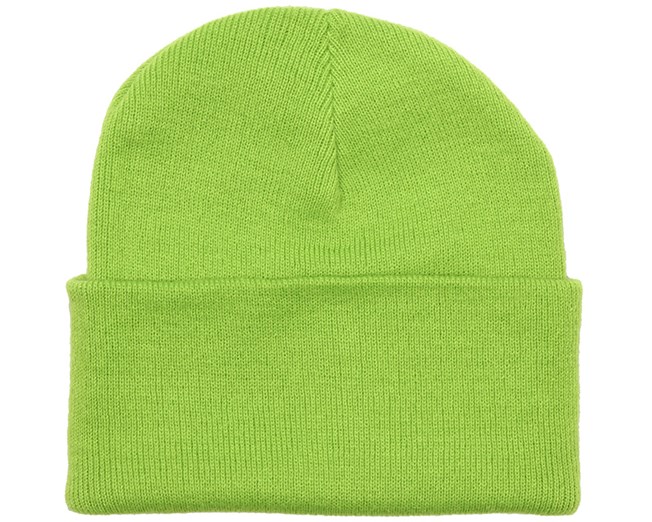 lime green knit hat