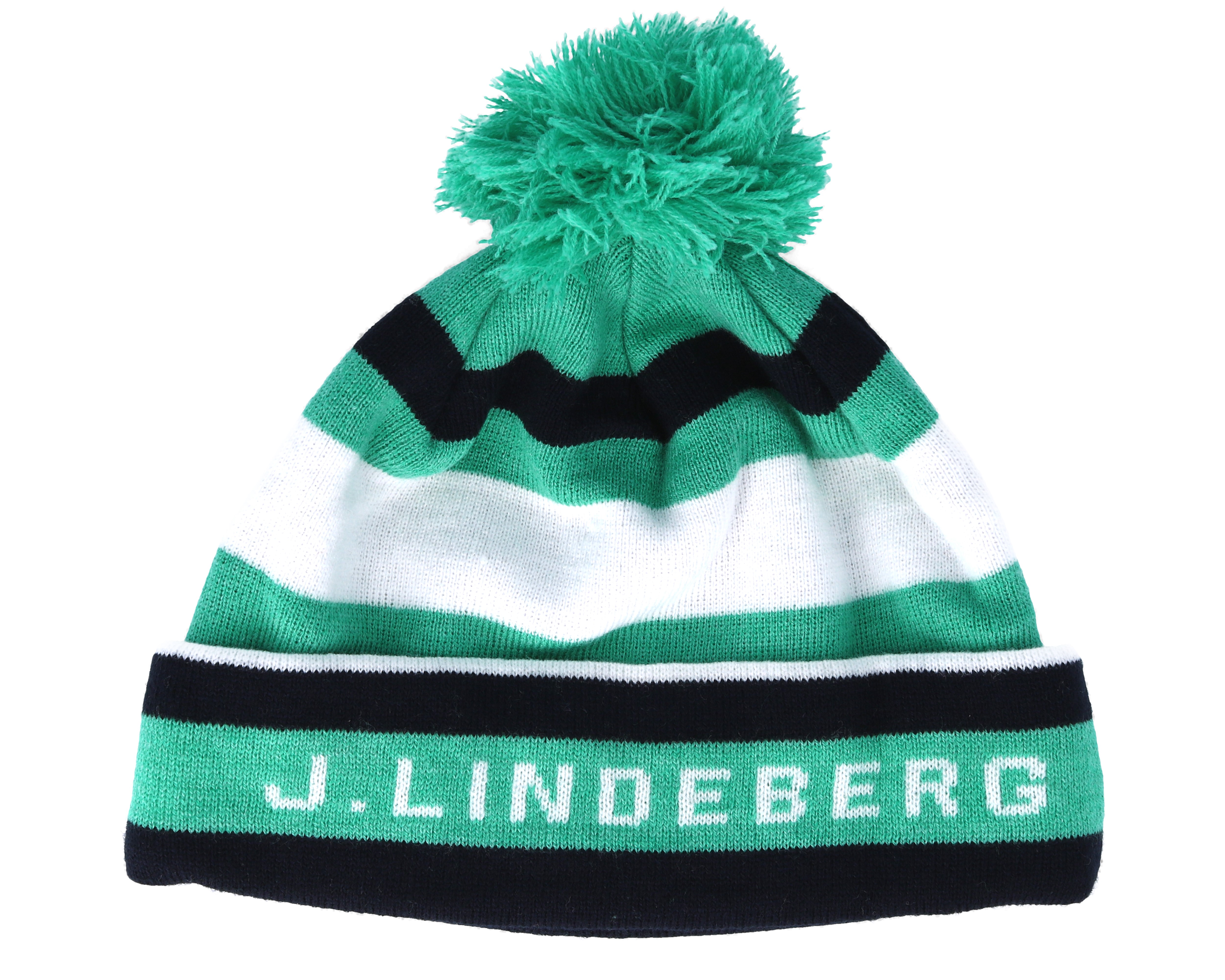 Stripe Golf Green/Blue Beanie J.Lindeberg beanies Hatstore.co.uk
