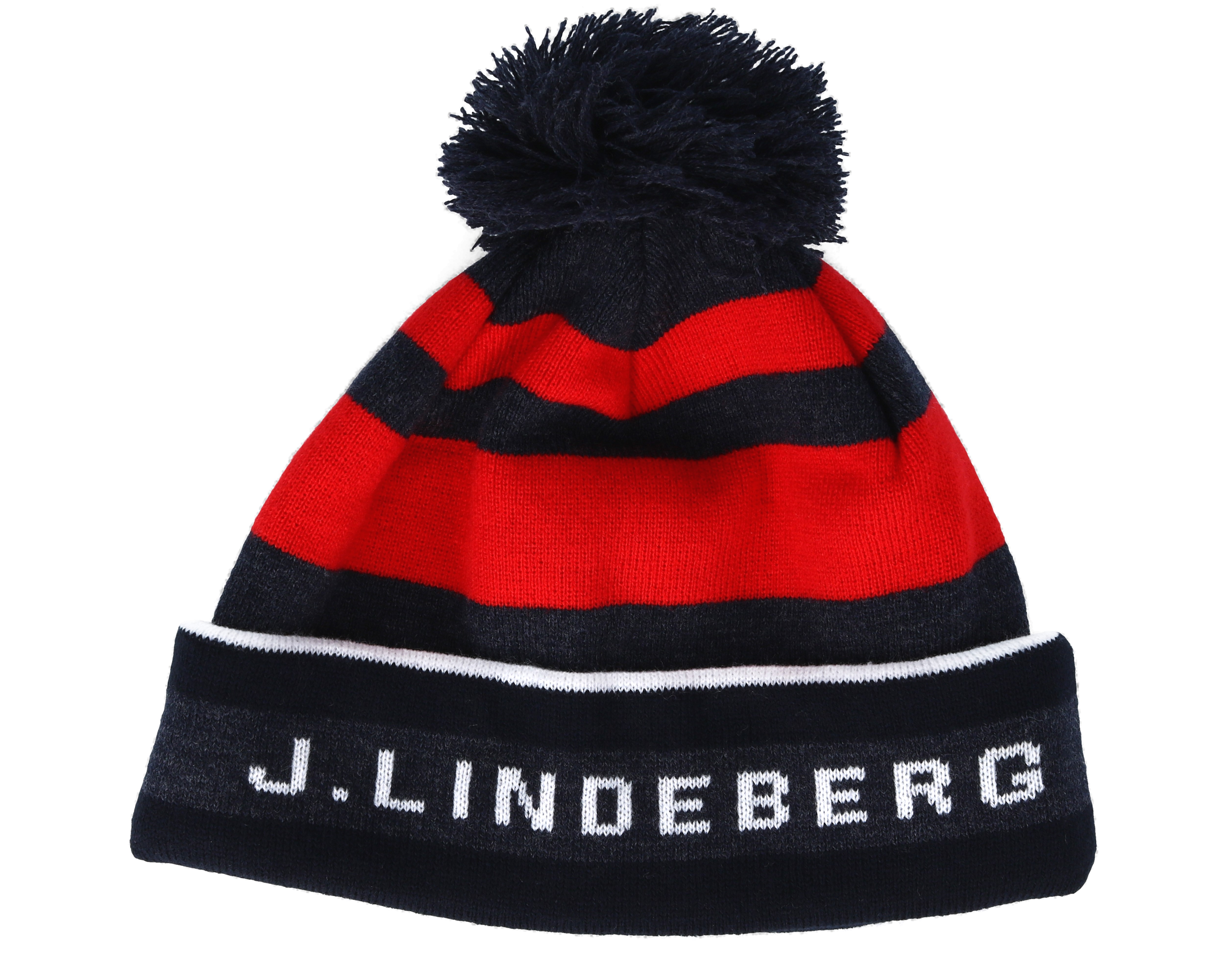 Stripe Golf Navy Melange Beanie J.Lindeberg beanies