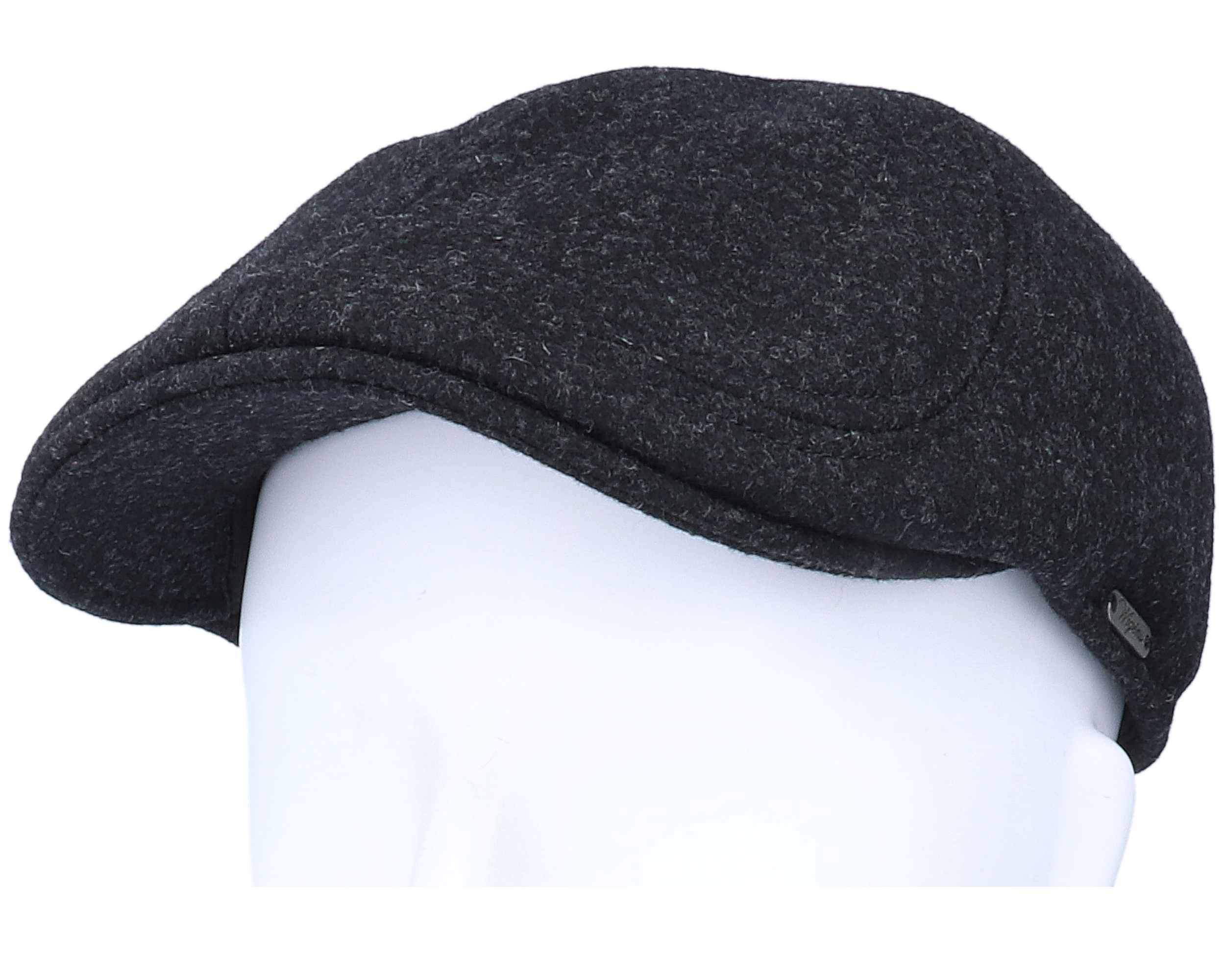 Pub Cap Dark Grey Melange Flat Cap Wigéns caps Hatstore.dk