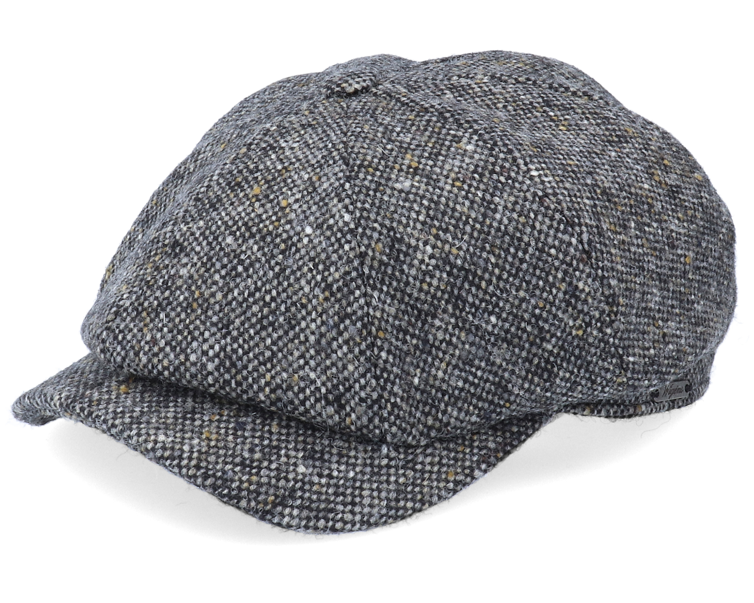 Newsboy Classic Cap Dark Grey Melange Flat Cap Wigéns Caps Hatstoredk