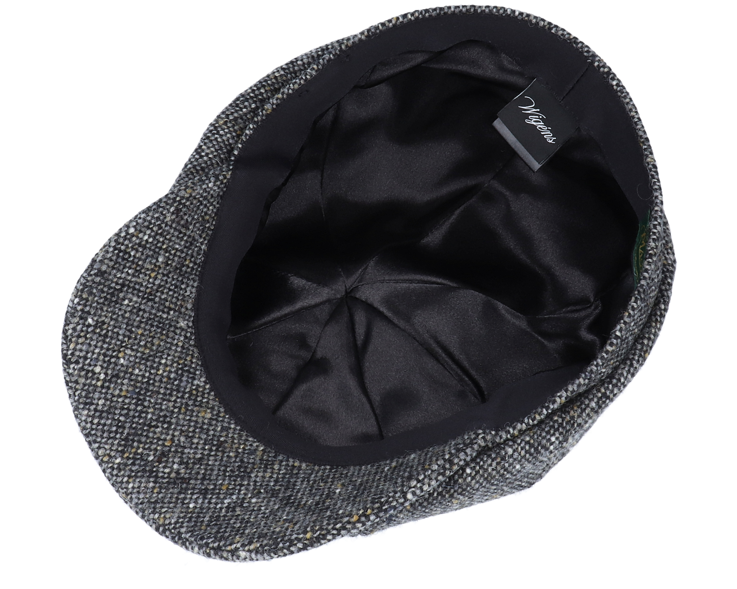 Newsboy Classic Cap Dark Grey Melange Flat Cap Wigéns caps Hatstore.dk