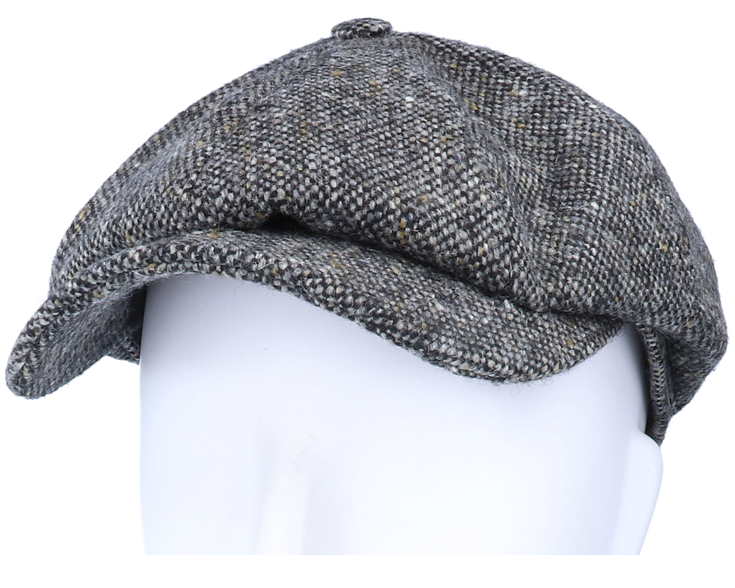 Newsboy Classic Cap Dark Grey Melange Flat Cap Wigéns caps Hatstore