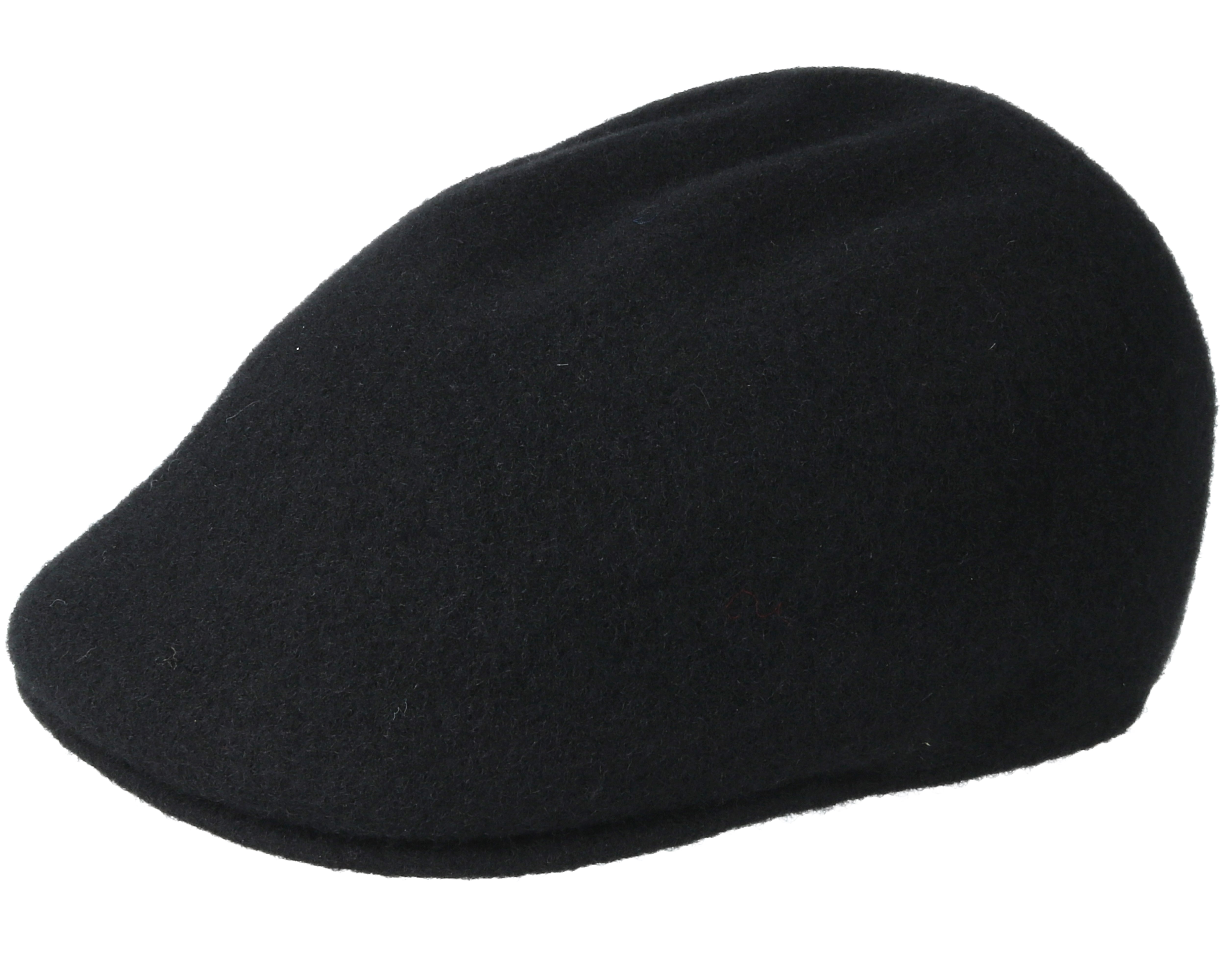 Seamless wool 507 Black Flat Cap - Kangol caps | Hatstore.co.uk