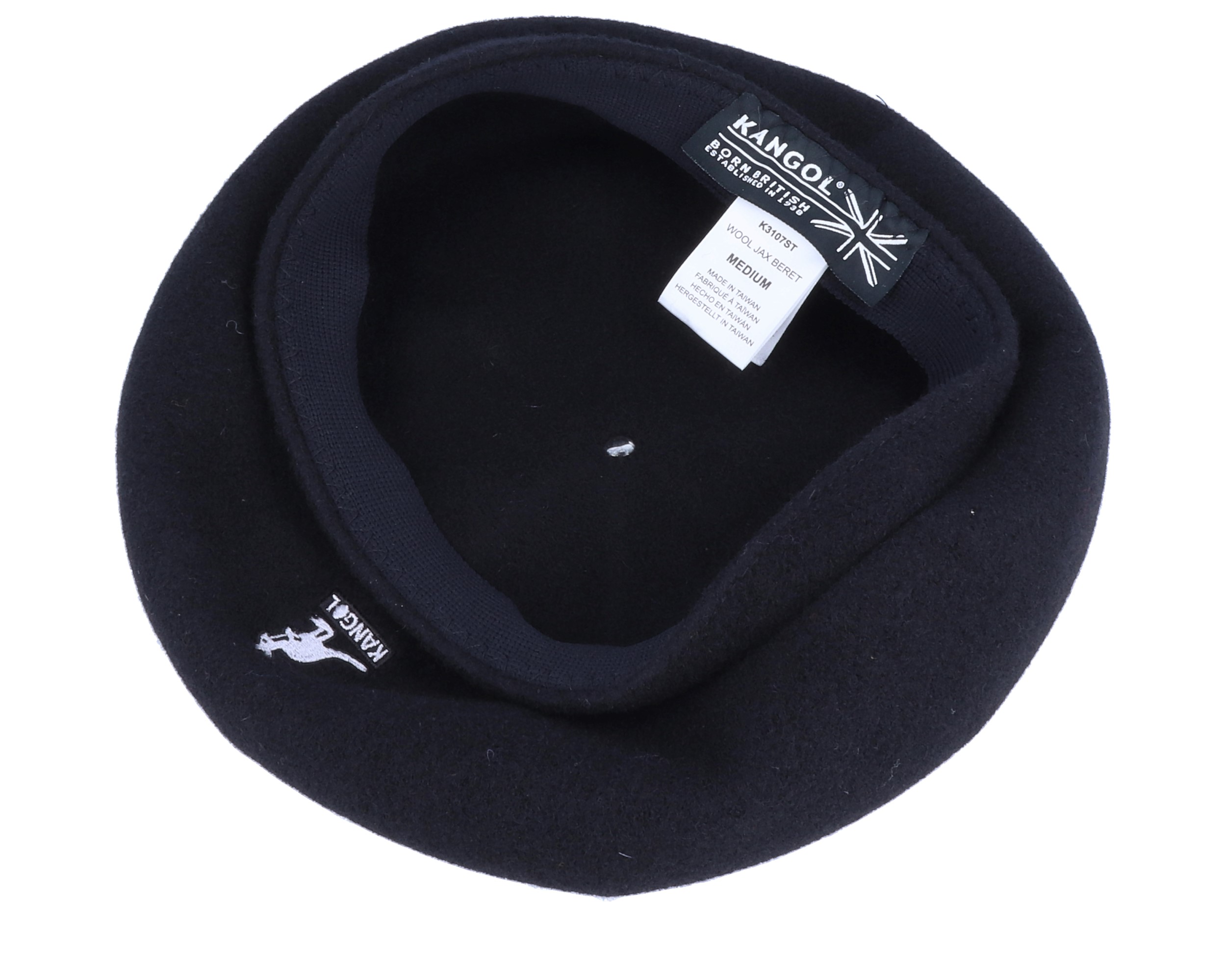 Wool Jax Beret Black Beret Kangol caps Hatstore.co.uk