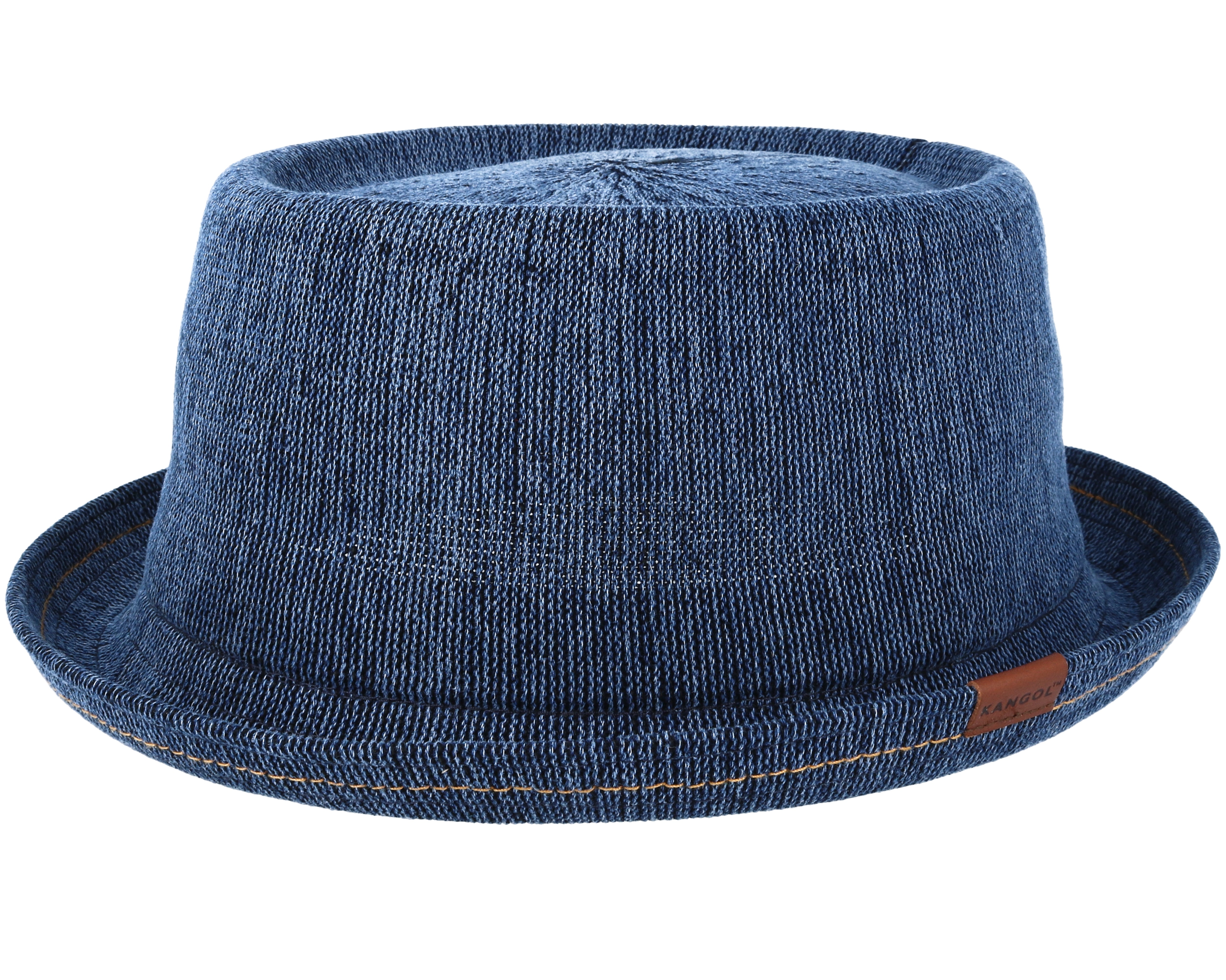 Indigo Mowbray Wash Blue Porkpie Kangol hats Hatstore.co.uk