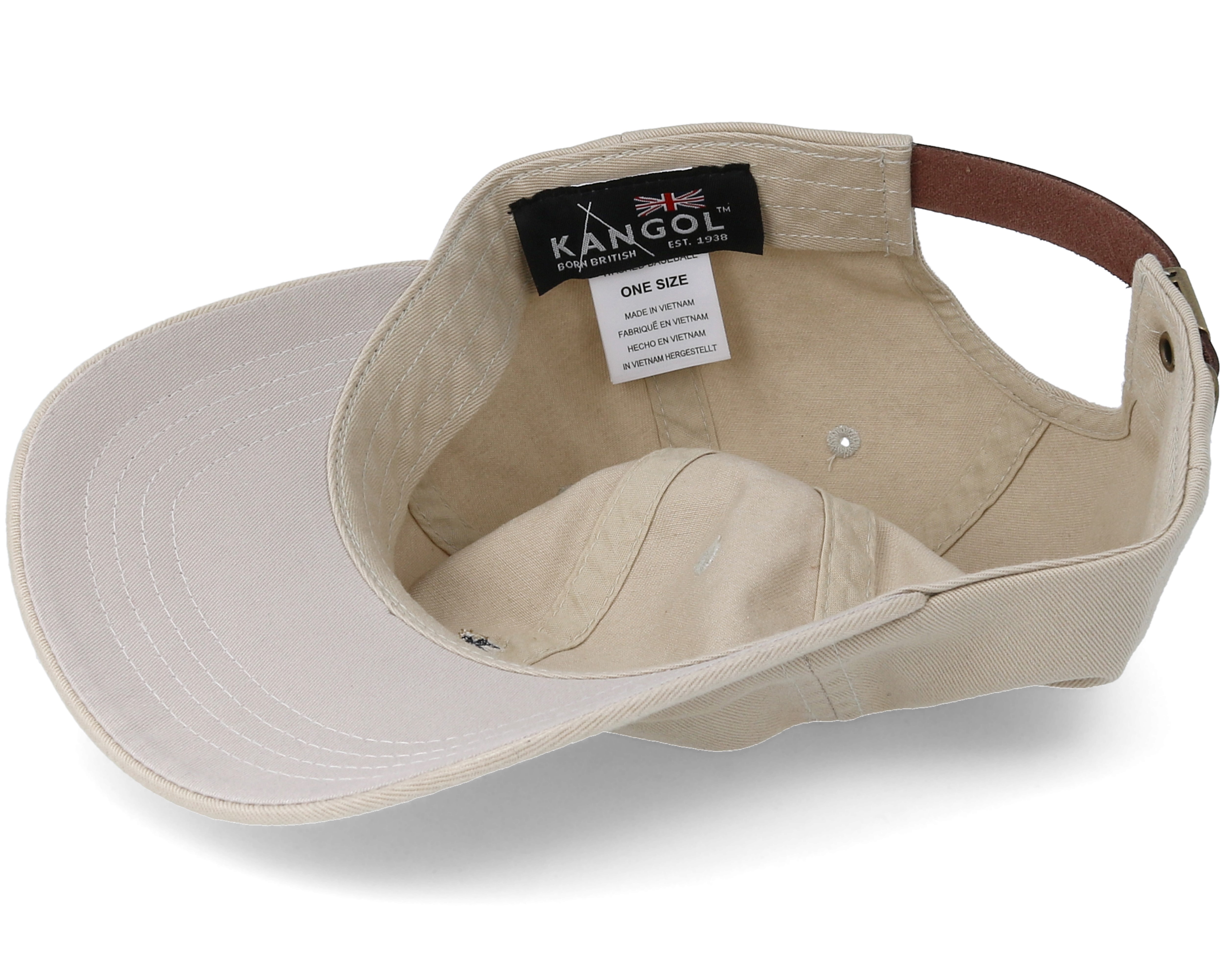 Washed Baseball Khaki Adjustable Kangol caps Hatstore.co.uk