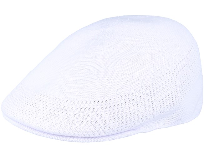 Tropic 507 Ventair White Flat Cap Kangol caps Hatstore.co.uk