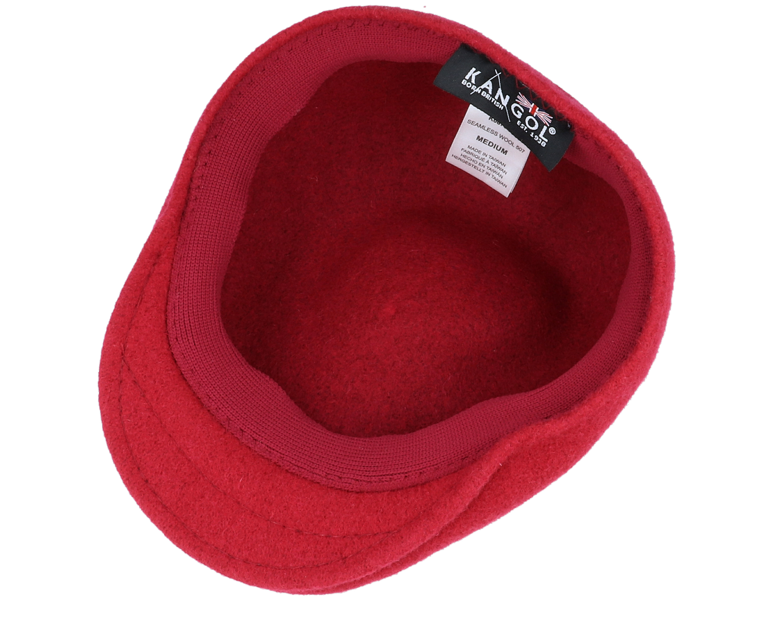 Seamless Wool 507 Red Velvet Red Flat Cap Kangol caps