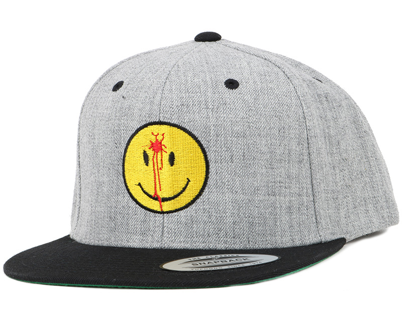 Smiley Headshot Grey/Yellow Snapback Iconic casquette Hatstore.fr