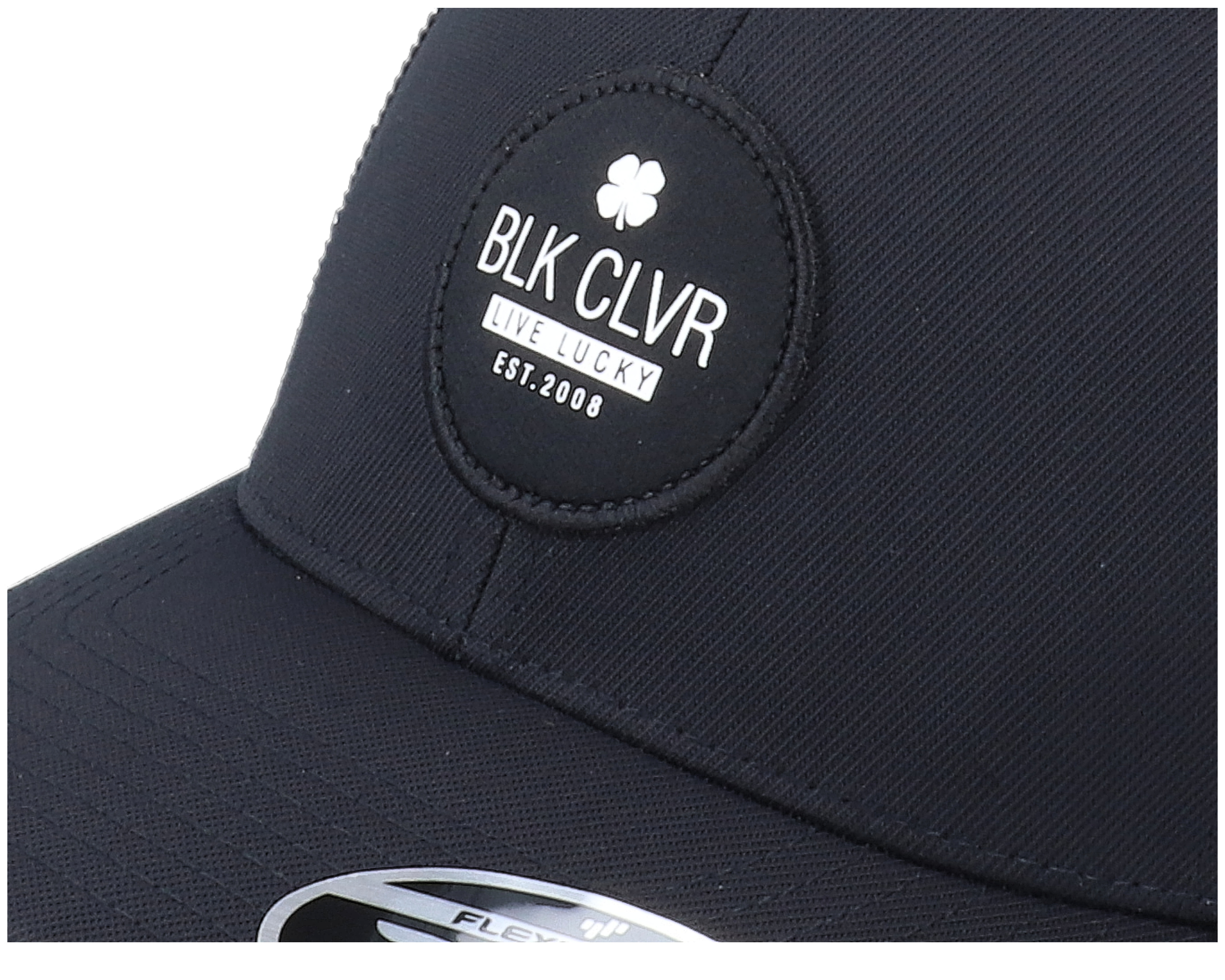 Cash Black Woven Patch Trucker Black Clover Caps Hatstore co uk