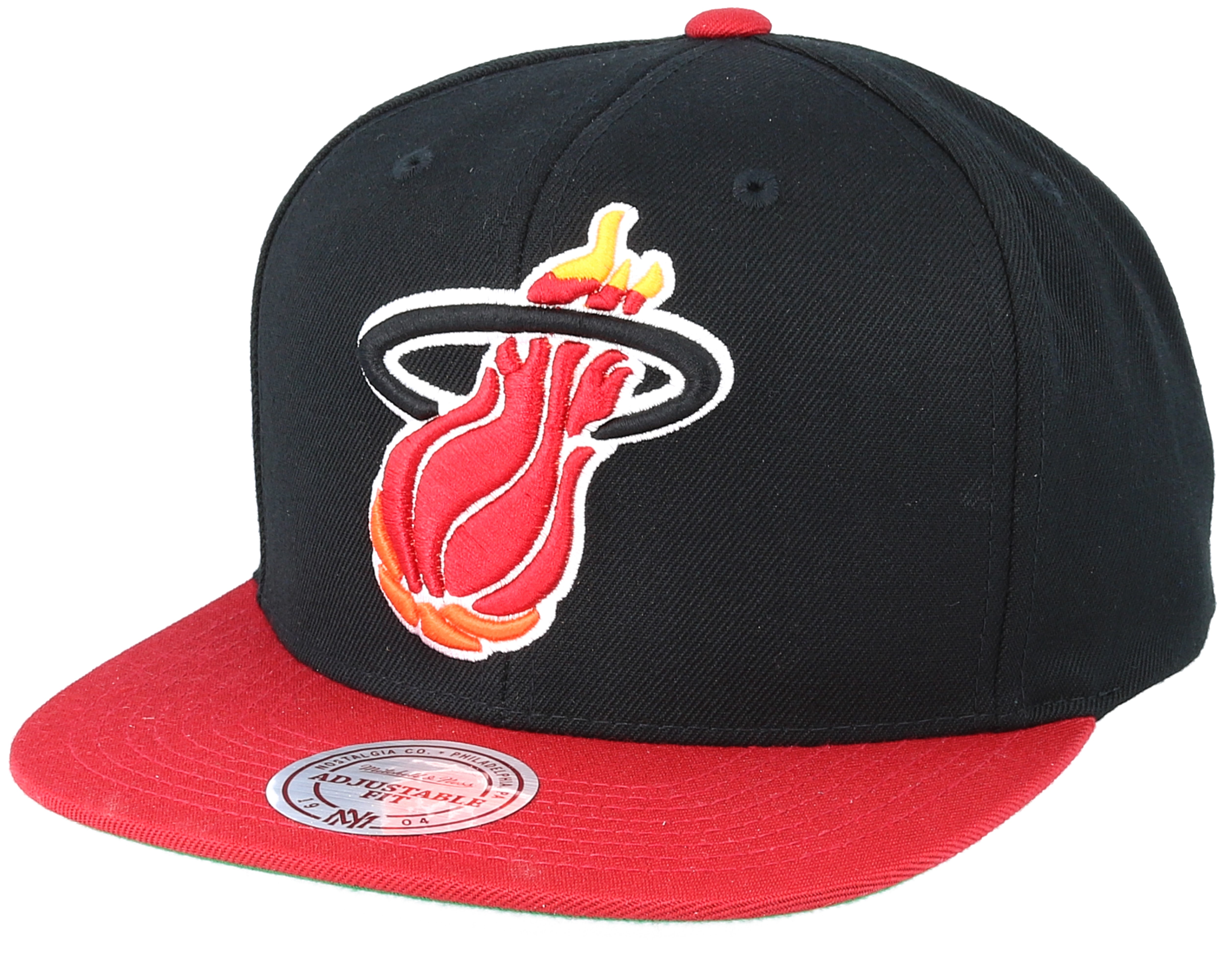 Miami Heat XL Logo 2 Tone Black Snapback - Mitchell & Ness caps ...