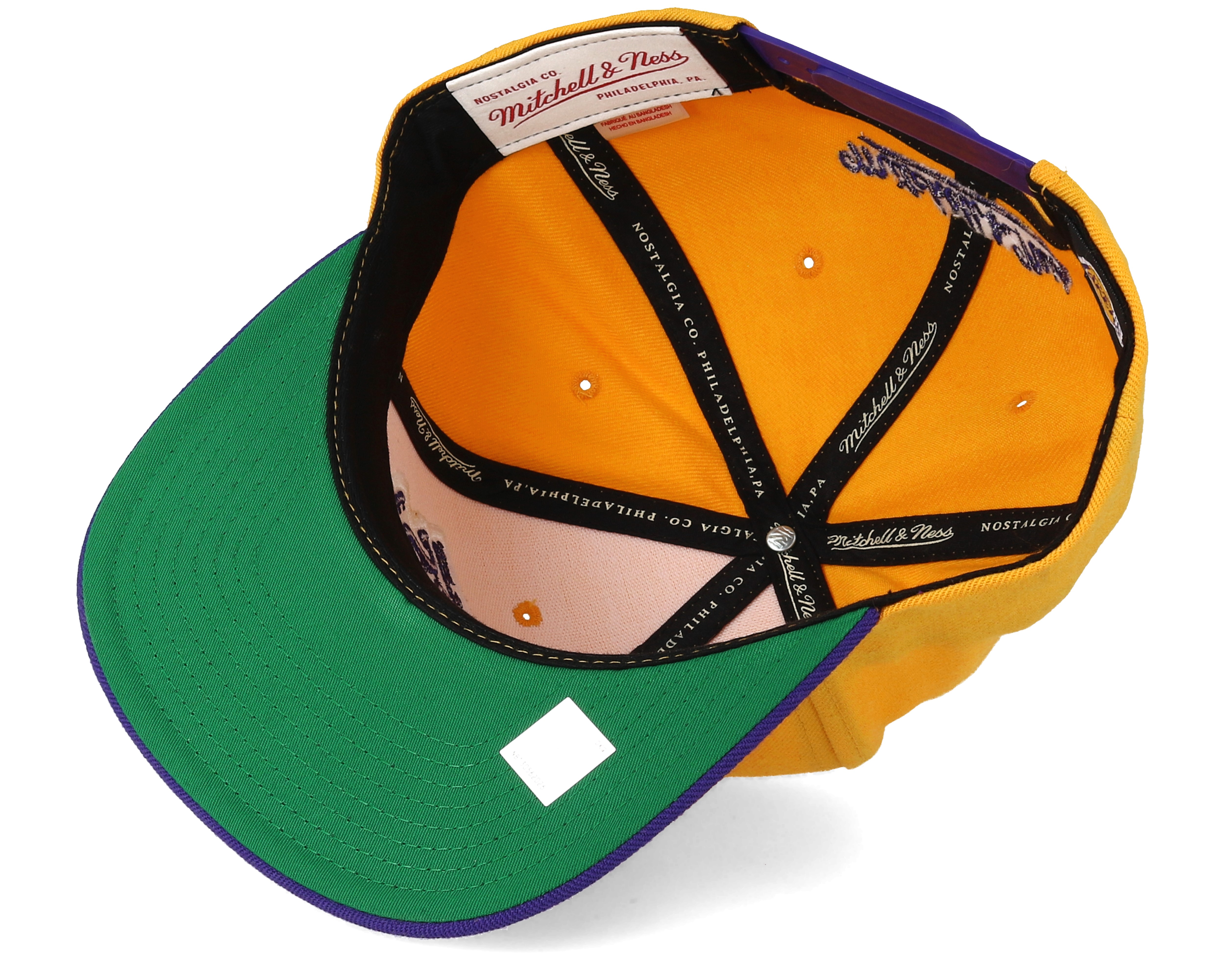 LA Lakers XL Logo 2 Tone Yellow Snapback - Mitchell & Ness ...