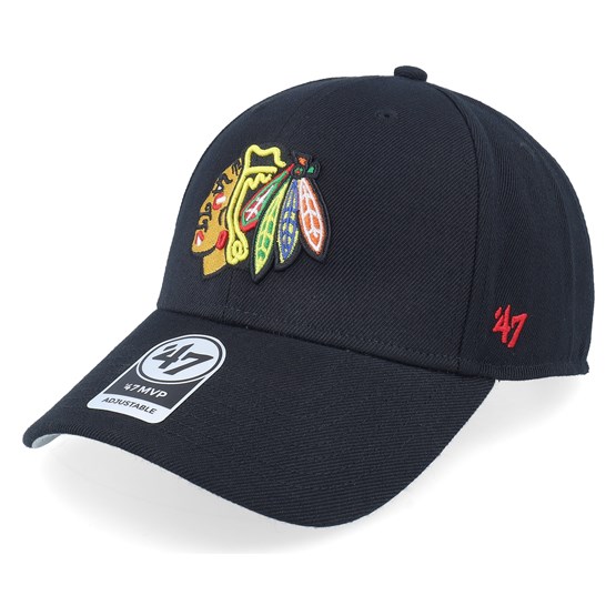 Chicago Blackhawks Mvp Black Adjustable 47 Brand caps