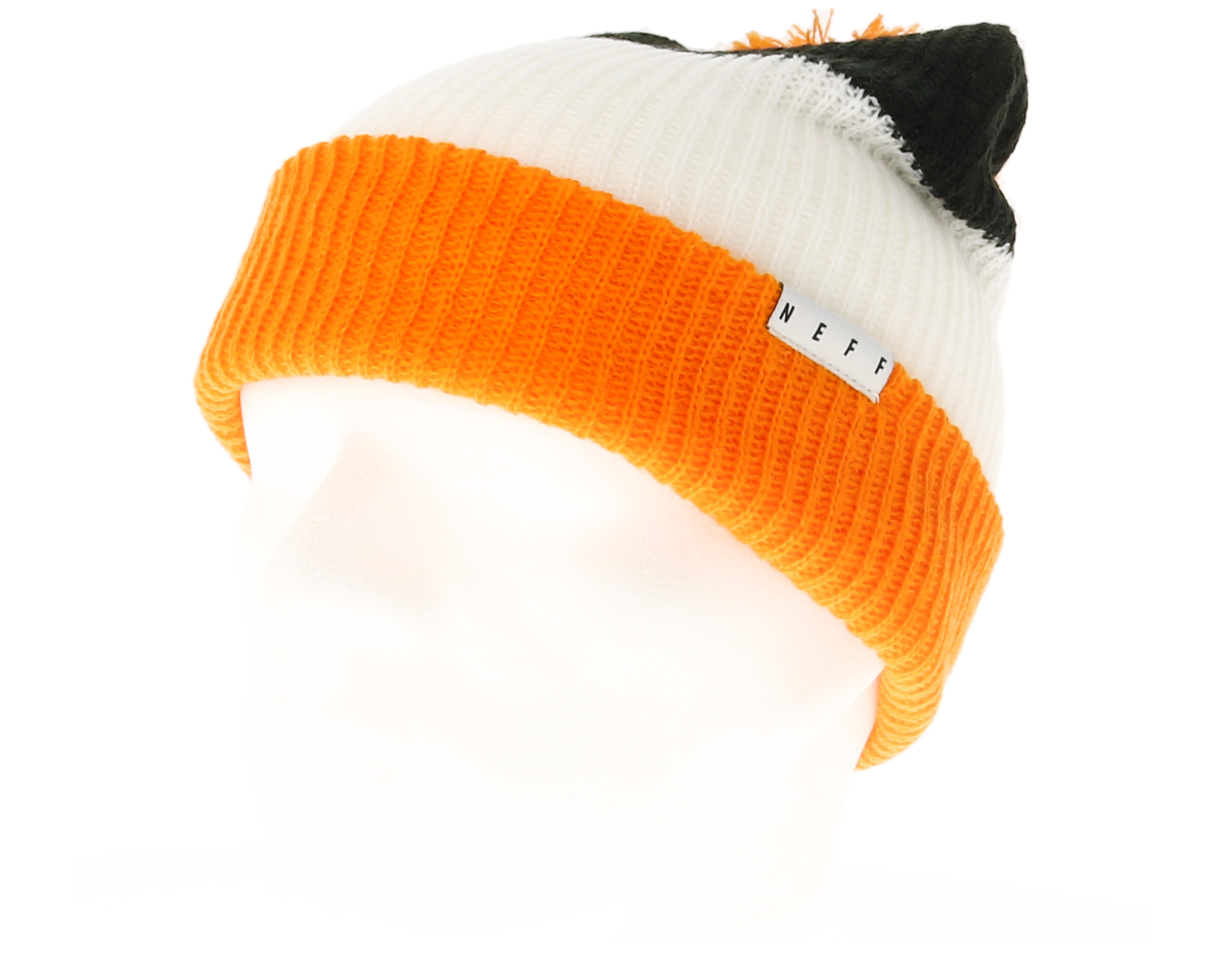 Snappy Black/White/Orange Beanie Neff beanies Hatstore.co.uk