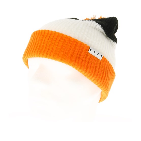 orange neff beanie
