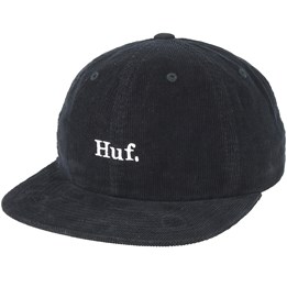Genuine 6 Panel Black Snapback - Huf 