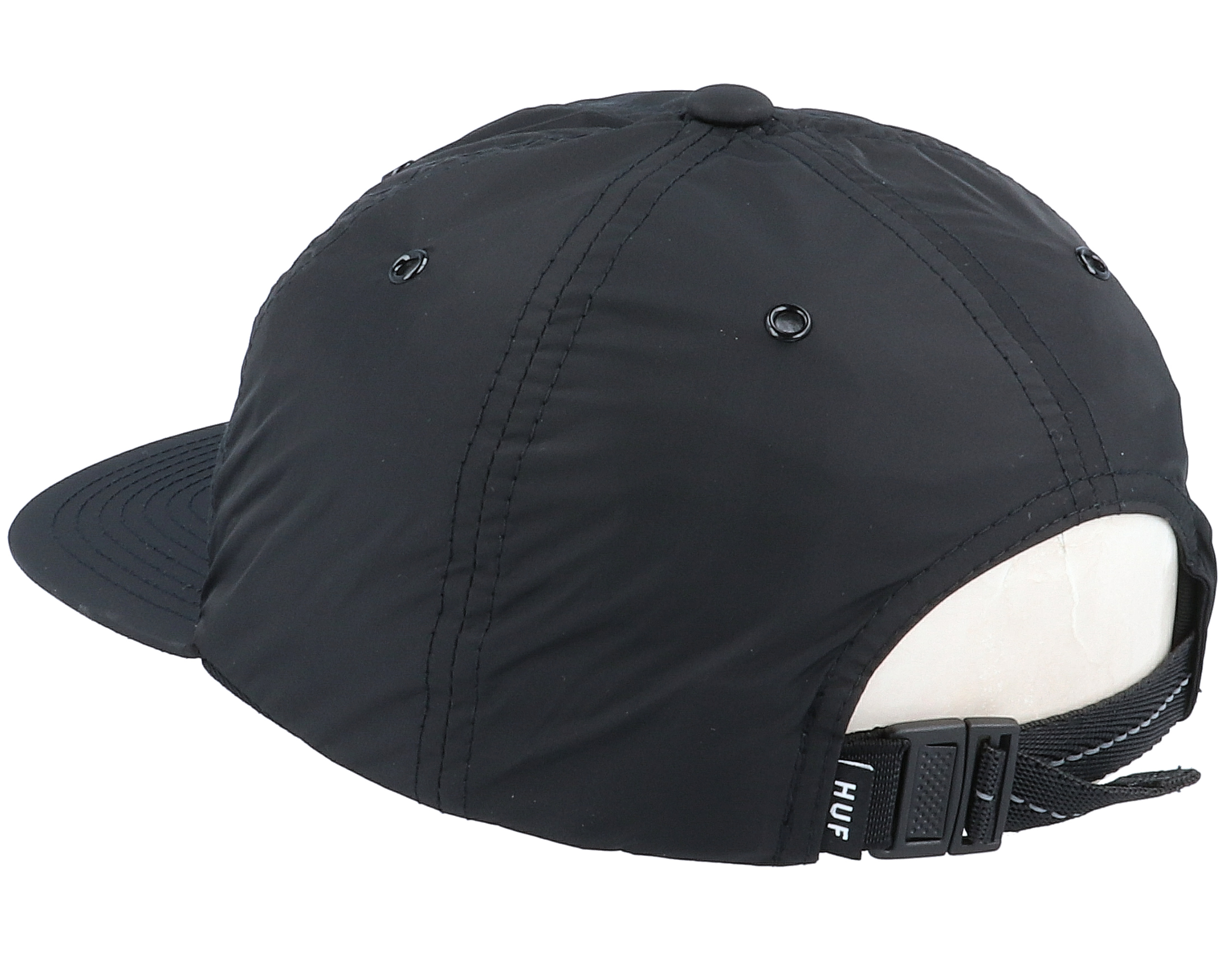 Offset 6 Panel Hat Black Snapback HUF cap Hatstore.ch