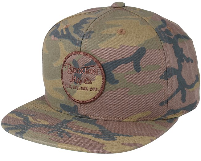 brixton camo snapback