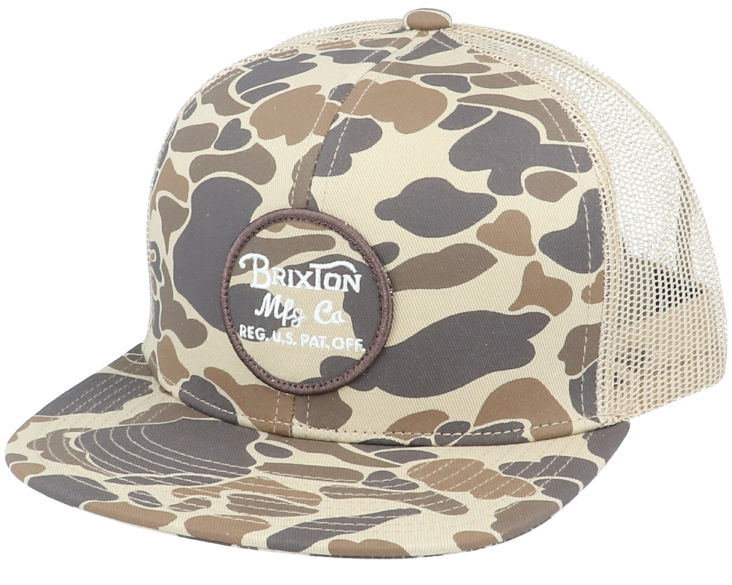 Wheeler Duck Camo/Khaki Trucker Brixton caps