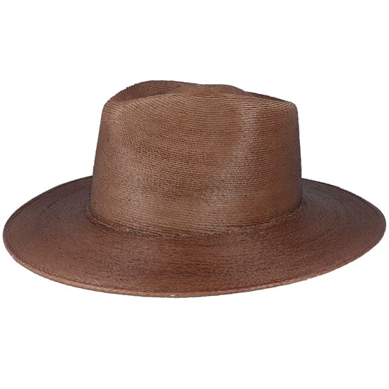 BRIXTON Hats Marcos Straw Fedora Hat Brown