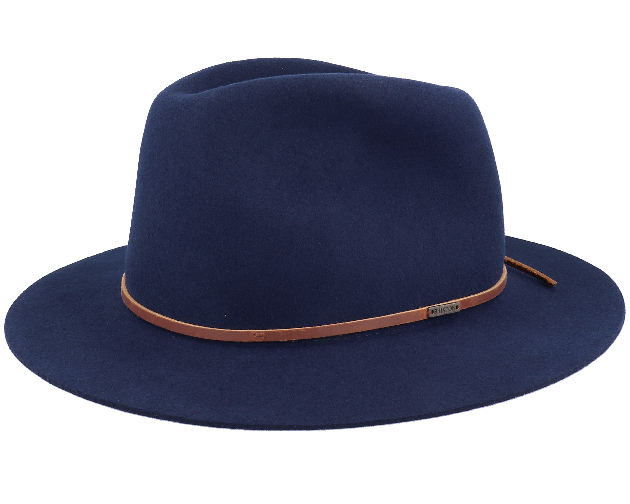 Wesley Steel Blue Fedora Brixton hut Hatstore.de