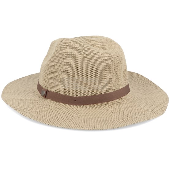 Messer Knit Packable Tan Fedora 