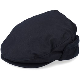 Hooligan Baggy Ear Flap Cap Black Snap 