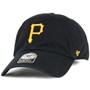 ’47 Brand Pittsburgh Pirates Clean Up Strapback Hat – Black & Yellow Embroidered Dad Cap, Adjustable Cotton Fit