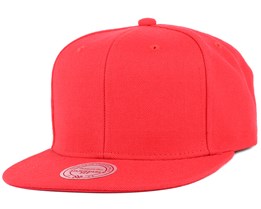 Blank Red Snapback - Mitchell & Ness