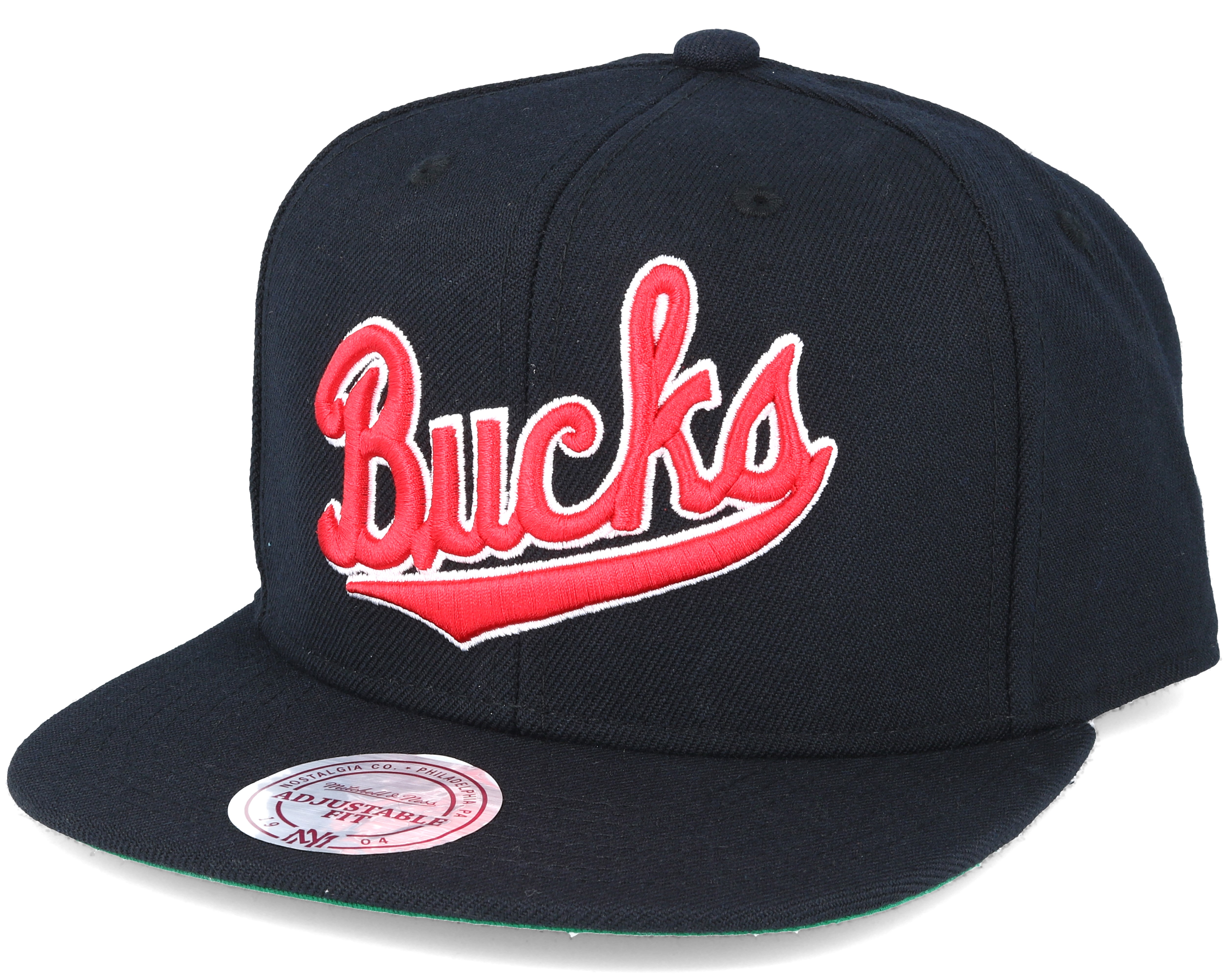 Milwaukee Bucks Wool Solid Black Snapback- Mitchell & Ness ...