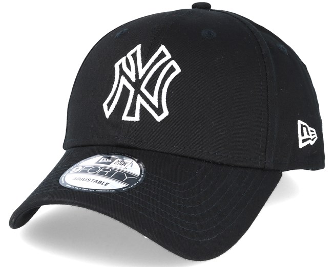 New York Yankees MLB Outline Black 9forty Adjustable - New Era caps ...