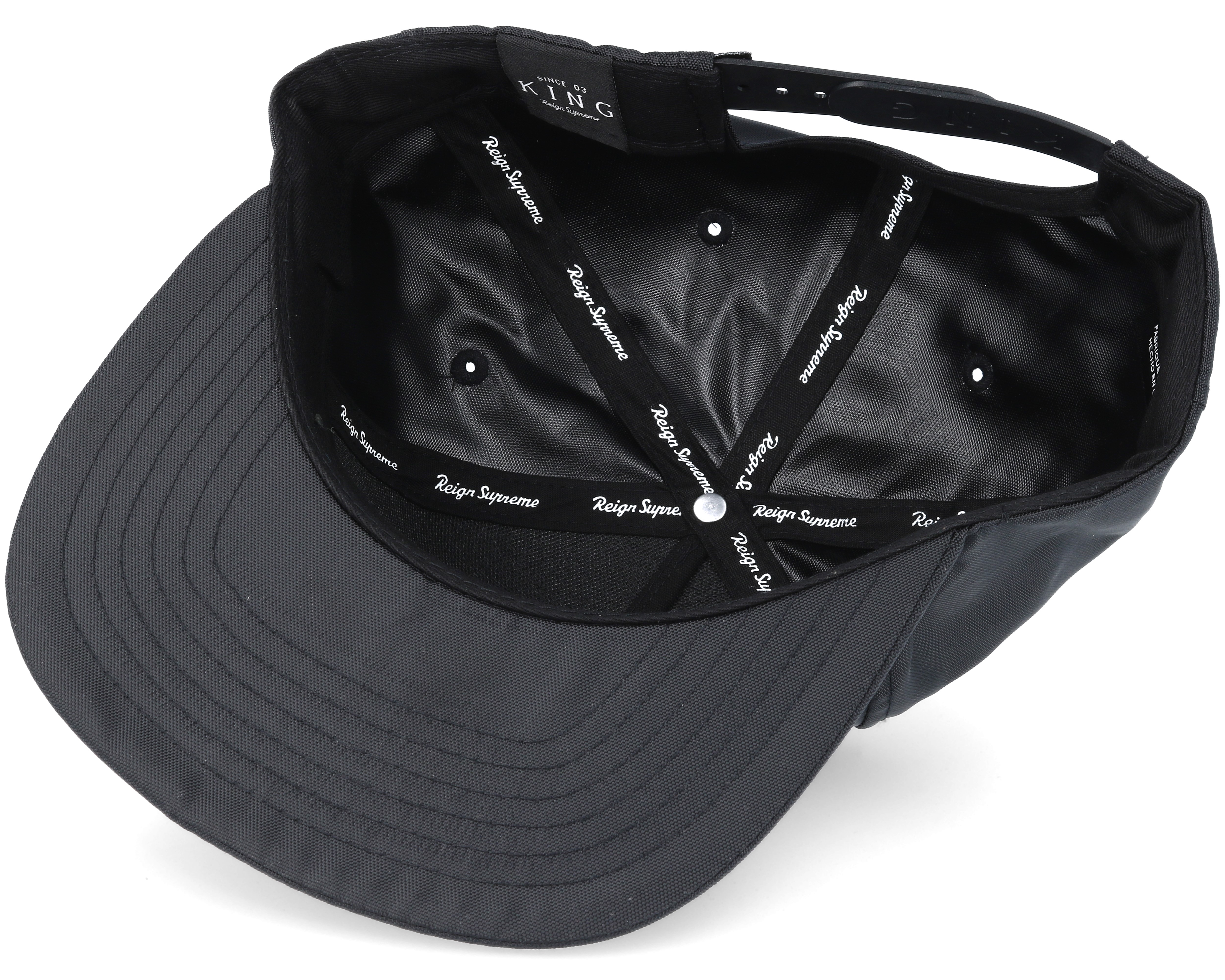 Performance Nylon Black Snapback King Apparel caps