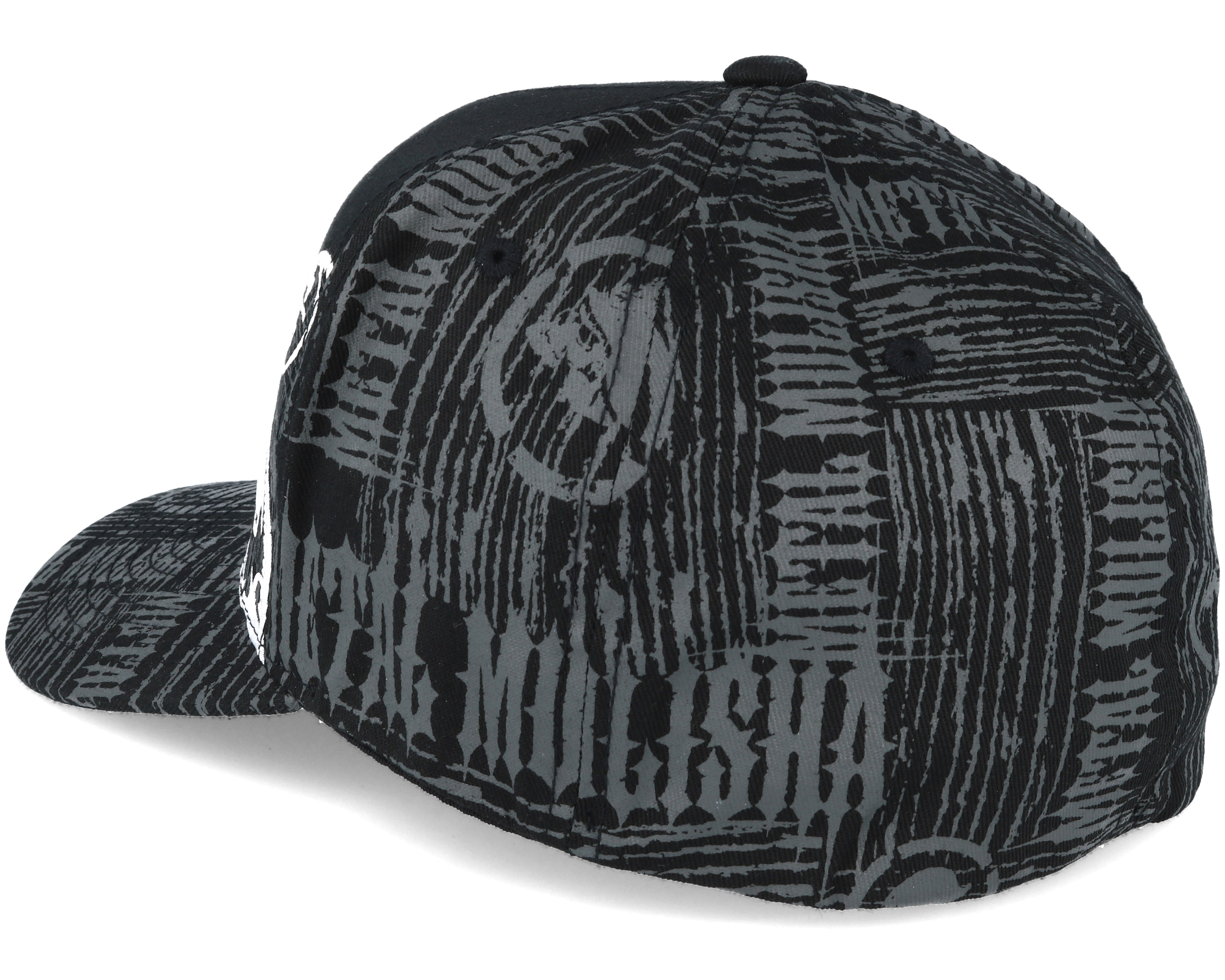 Filler Black Curved Flexfit Metal Mulisha caps