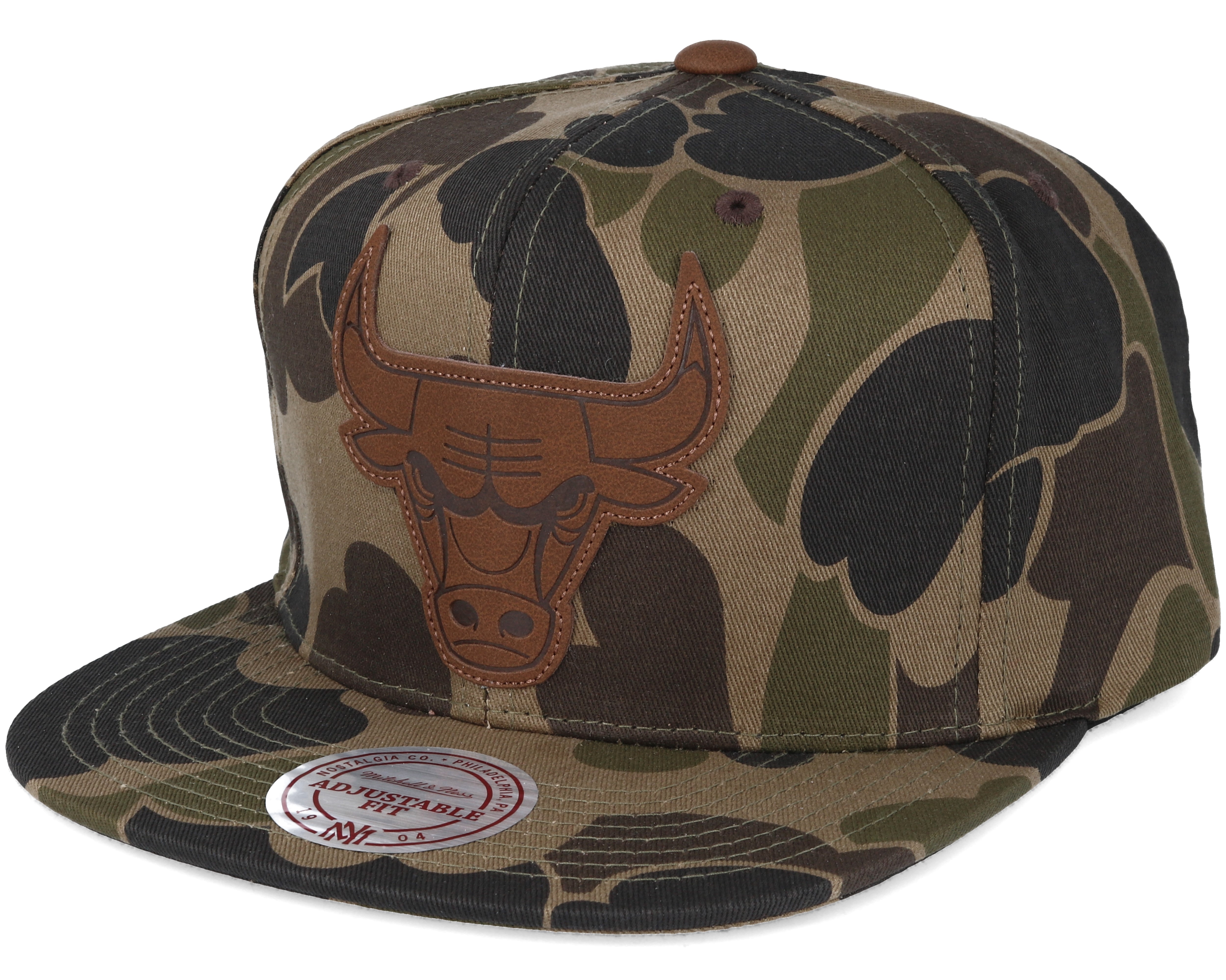 Chicago Bulls Lux Camo Strapback Adjustable Mitchell & Ness caps