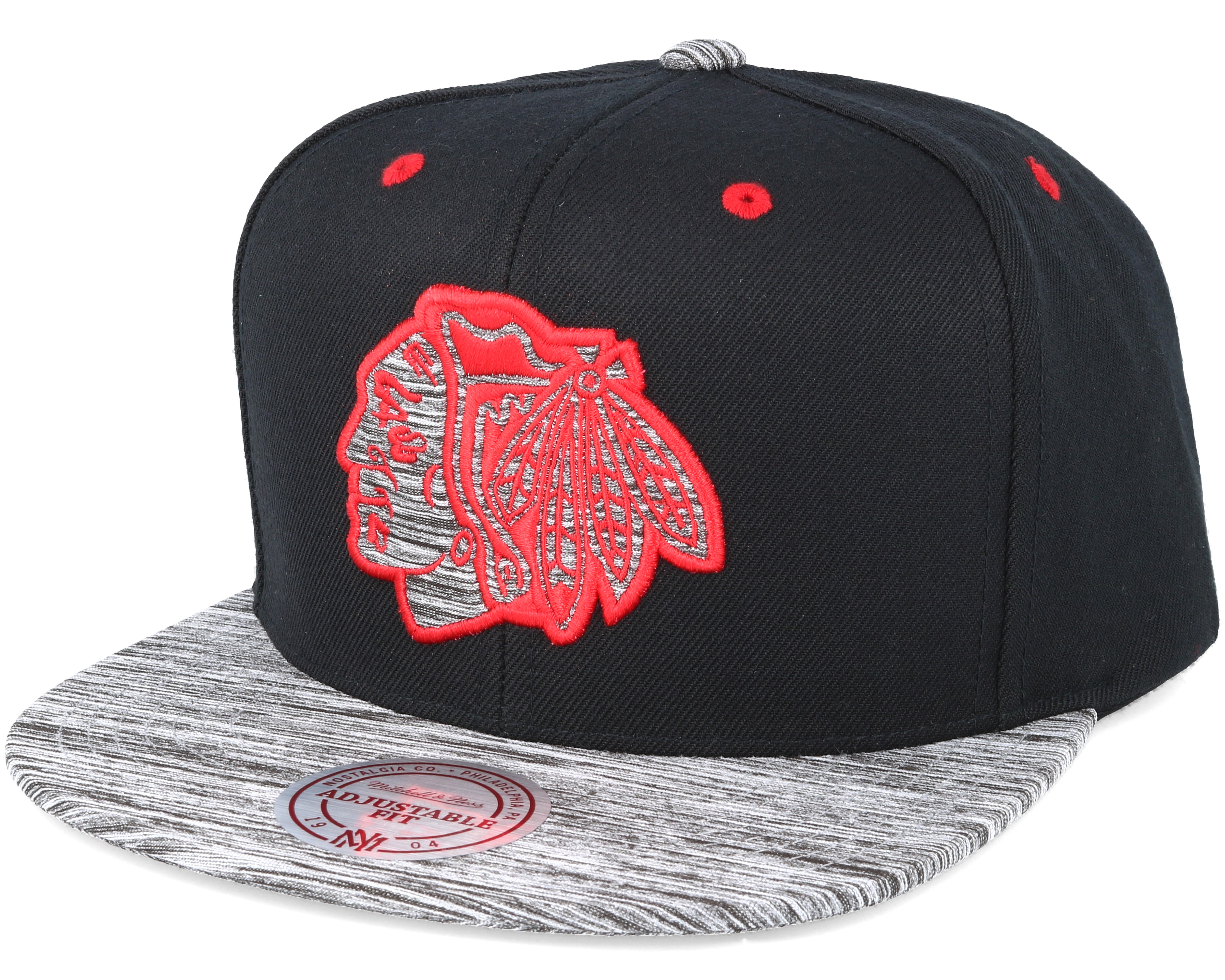 Chicago Blackhawks Motion Black Snapback - Mitchell & Ness caps ...