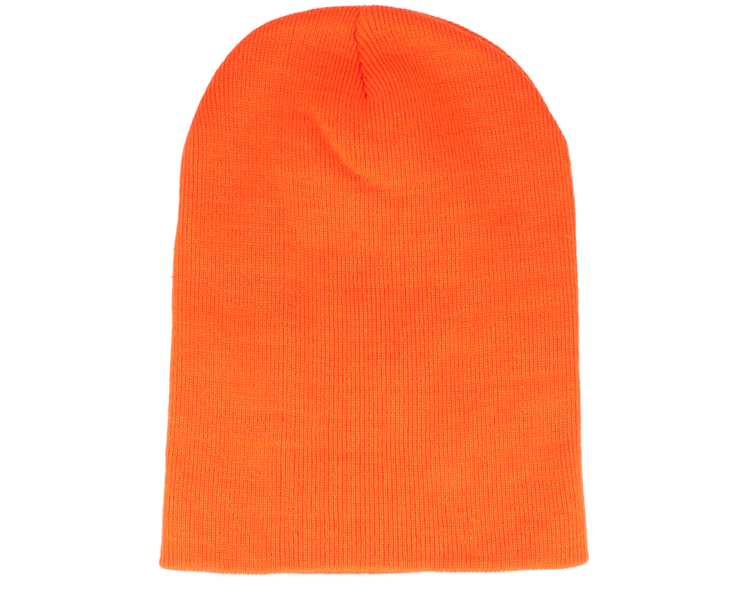 Long Beanie Orange Beanie Basic beanies Hatstore.co.uk