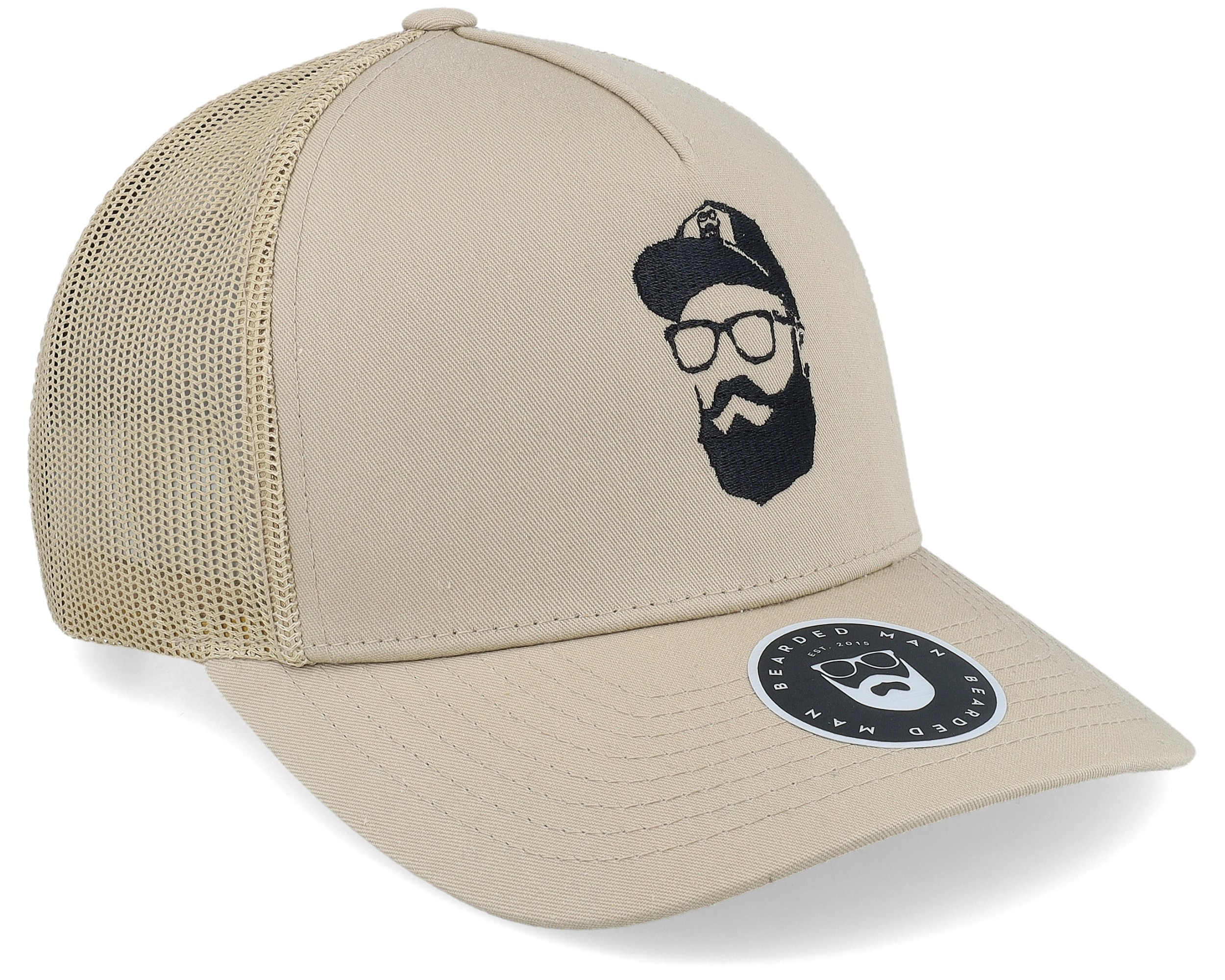 Cap Man Beige Trucker - Bearded Man caps - Bearded Man